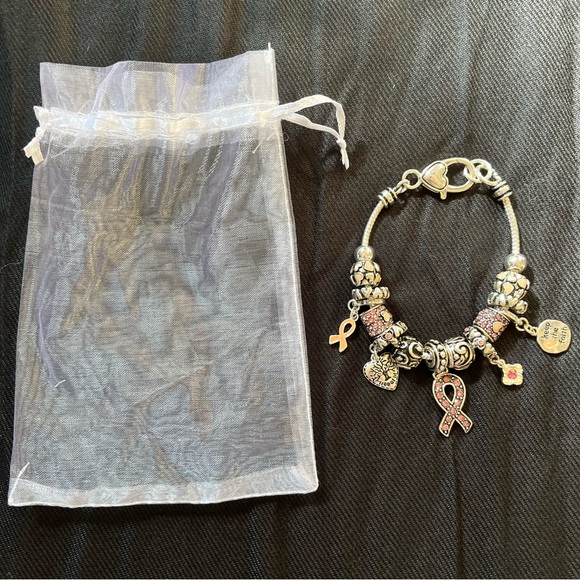 BRAND NEW - Breast Cancer charm bracelet. - Picture 2 of 2